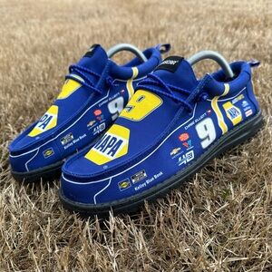Hey Dude Wally Nascar Chase Elliott Loafers Mens 9 Blue Casual Slip On Shoes